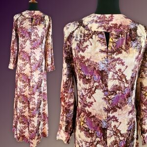 VTG 70s Novelty Print Maxi Dress